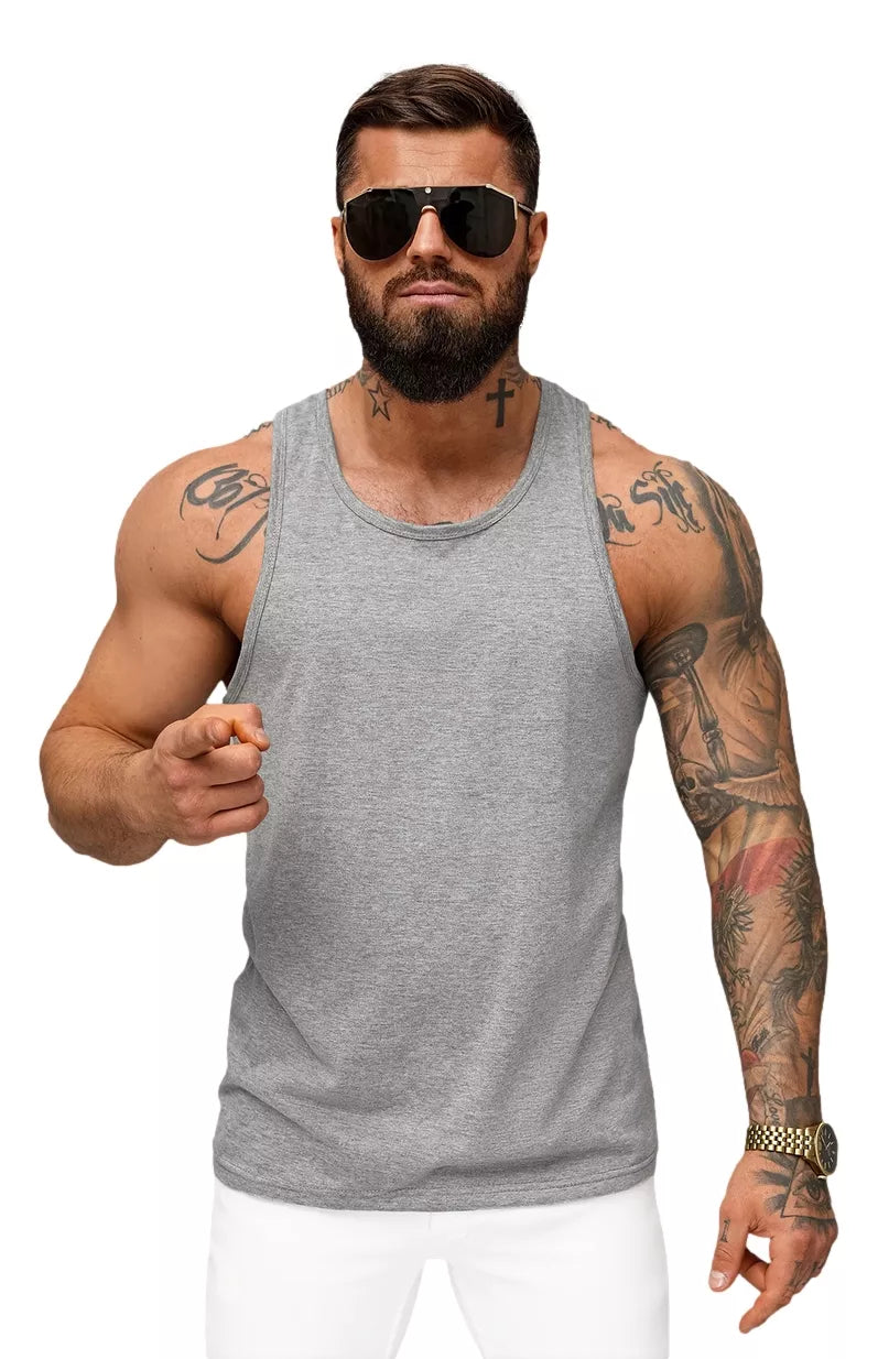 Men's sleeveless dark gray T-shirt Romul