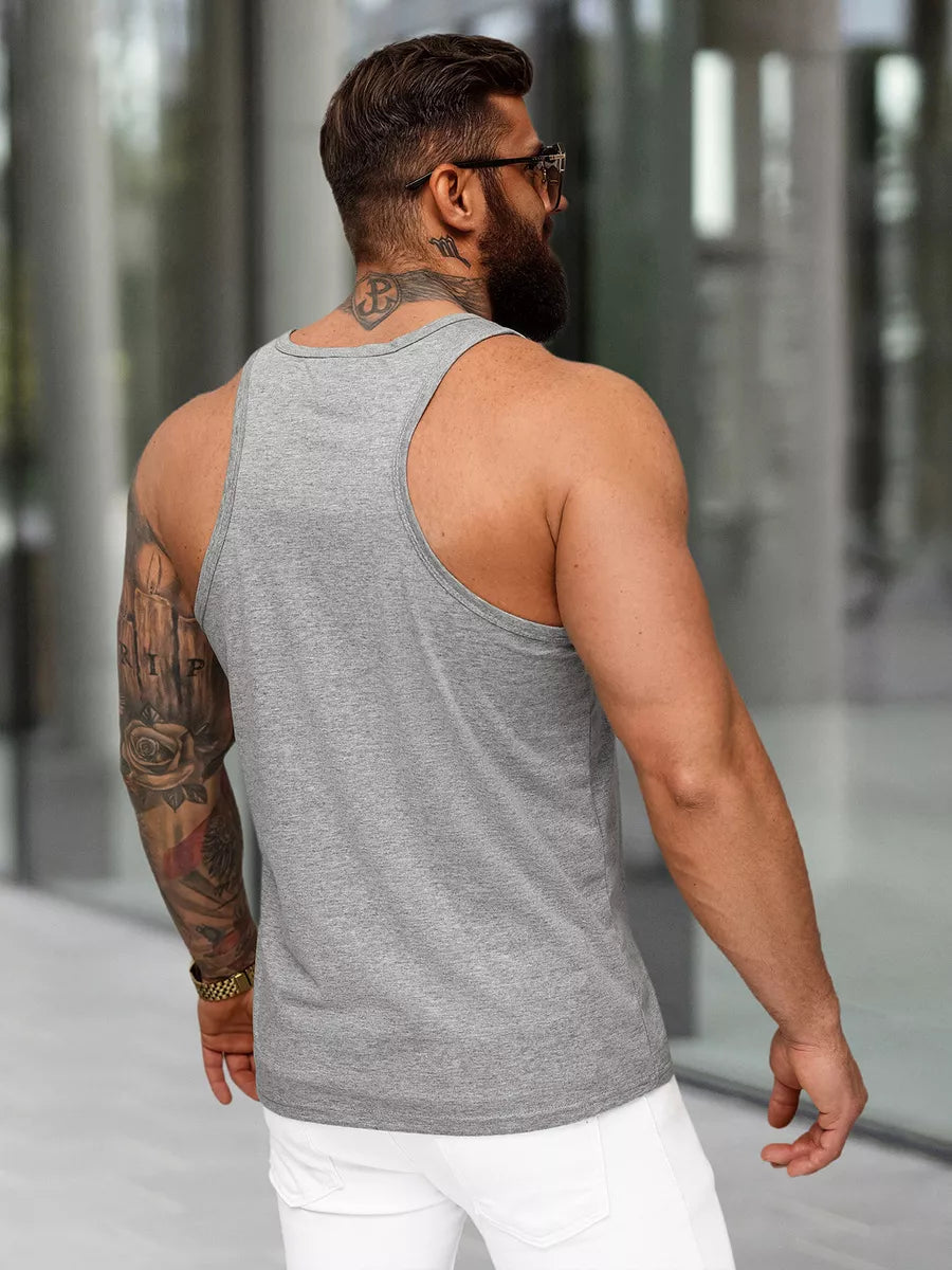 Men's sleeveless dark gray T-shirt Romul