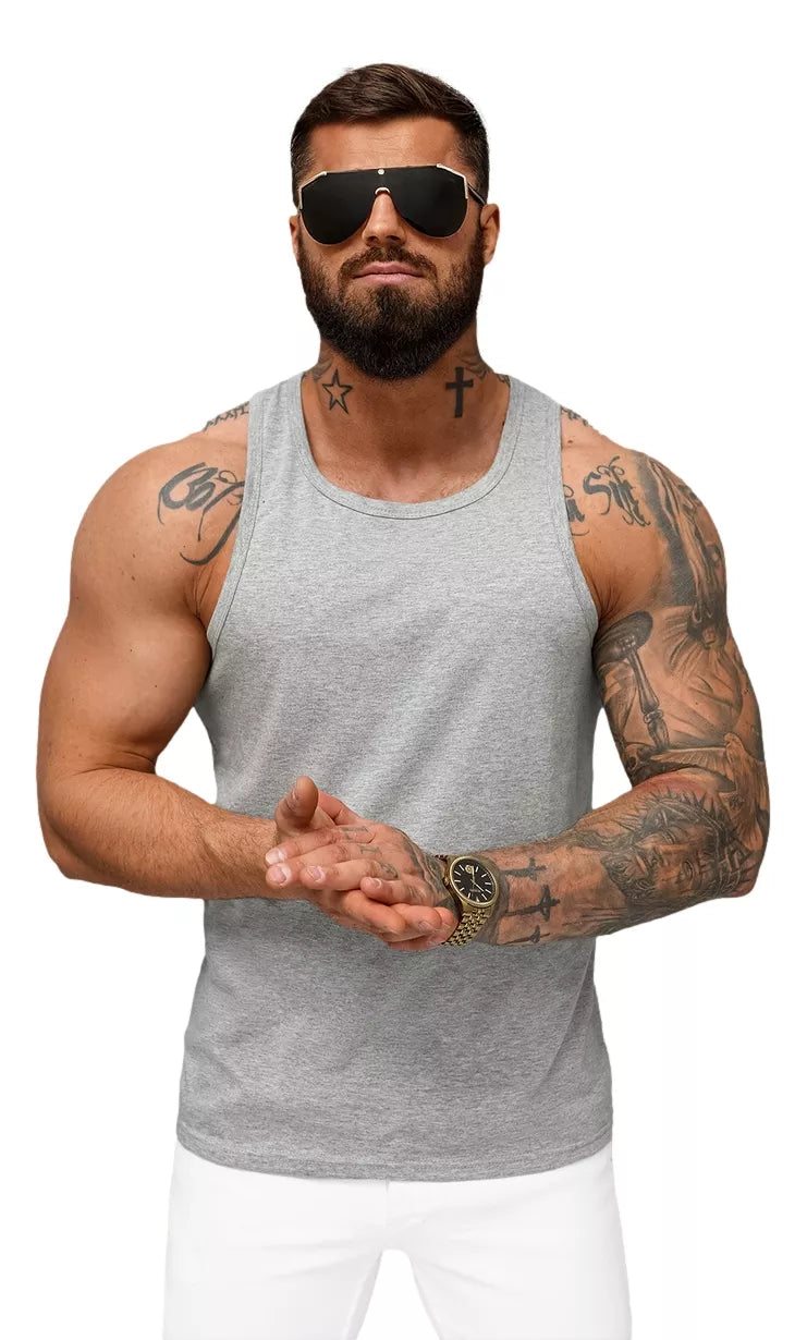 Men's sleeveless gray T-shirt Romul