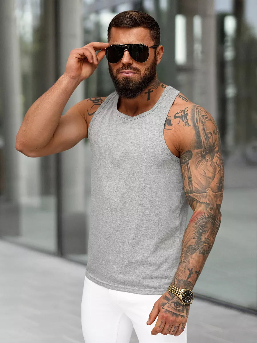 Men's sleeveless gray T-shirt Romul