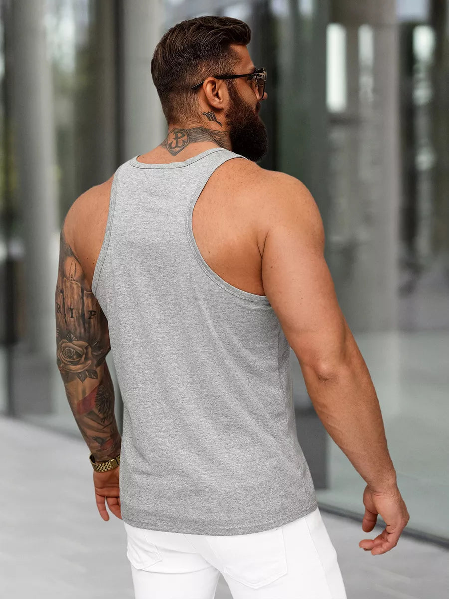 Men's sleeveless gray T-shirt Romul