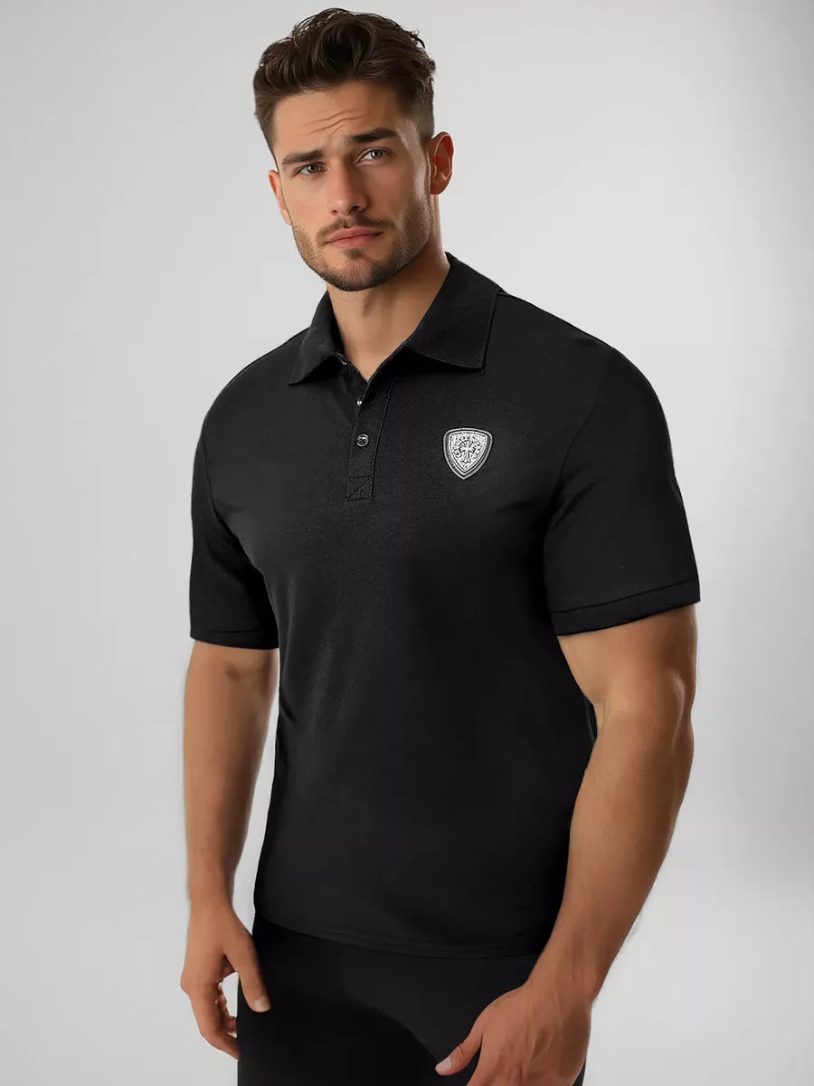 Men's black polo shirt Sharp