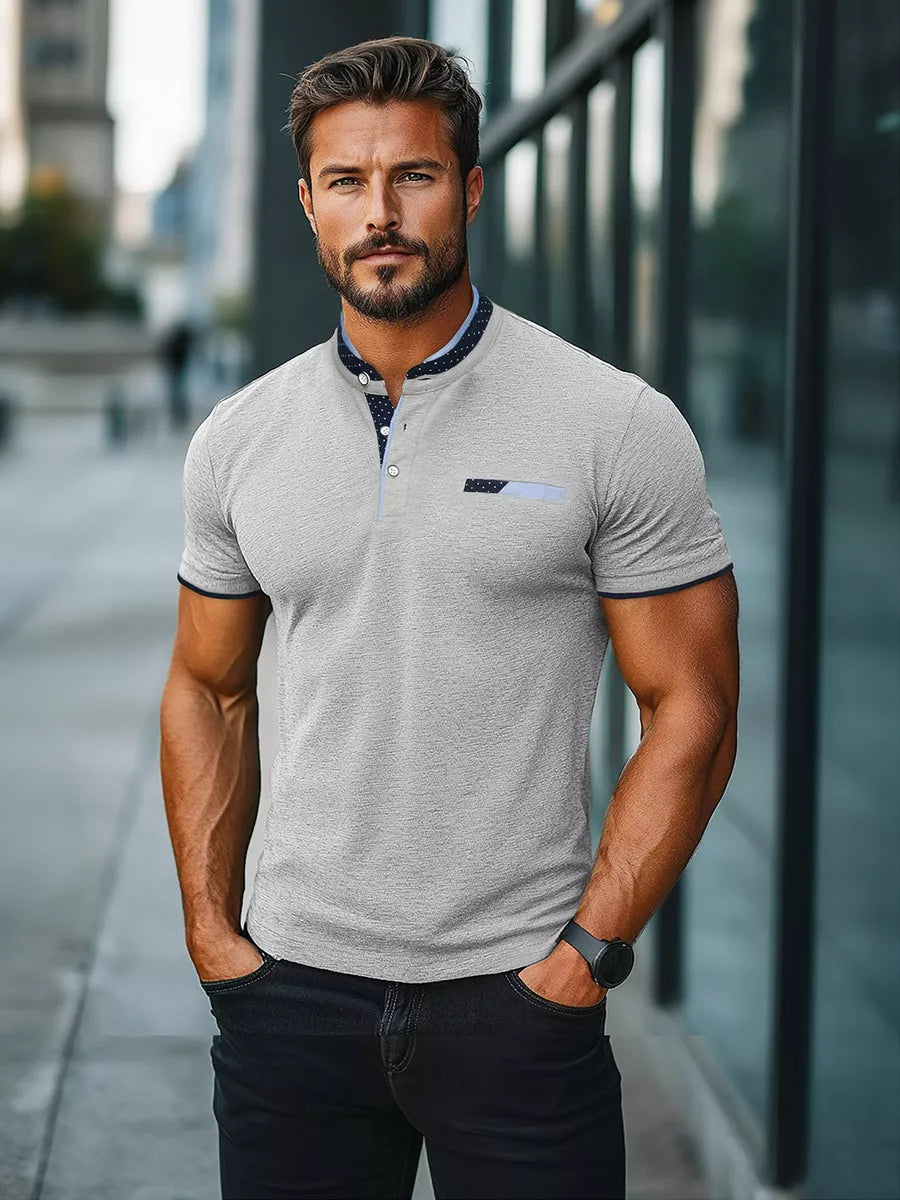 Men's gray polo shirt Novin