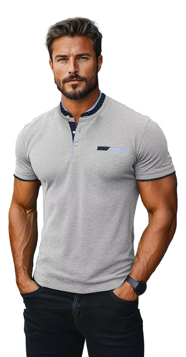 Men's gray polo shirt Novin