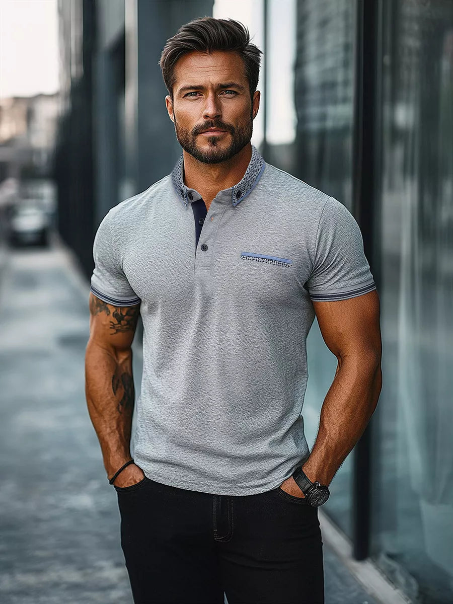 Men's gray polo shirt Urbin