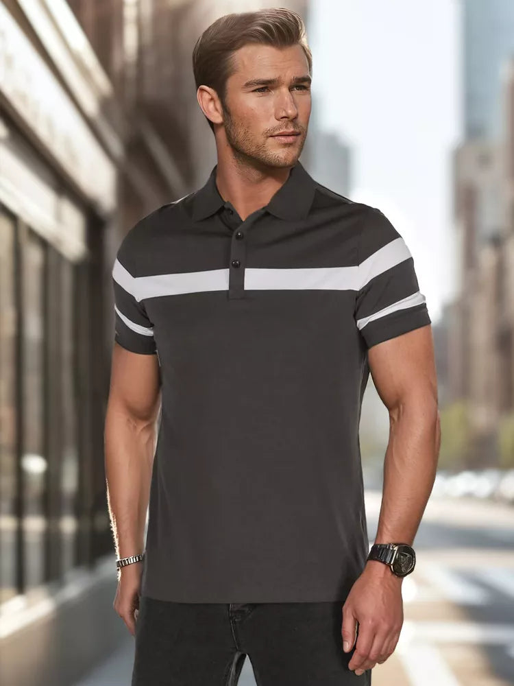 Men's dark gray polo shirt Lima