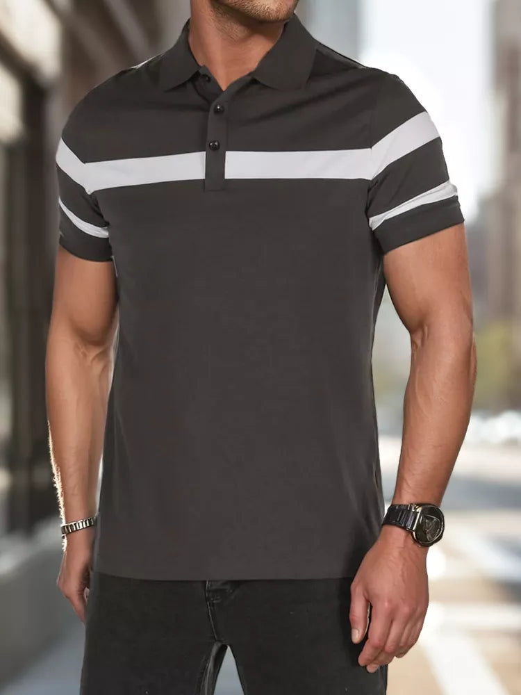 Men's dark gray polo shirt Lima