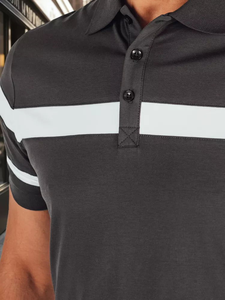 Men's dark gray polo shirt Lima