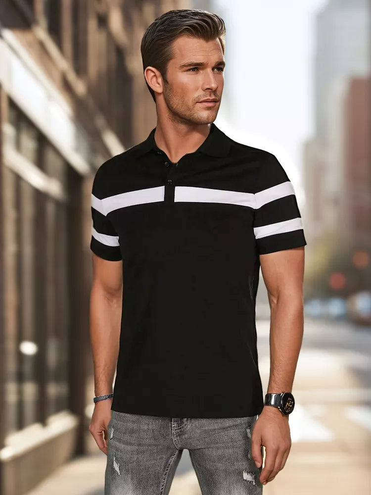 Men's black polo shirt Lima