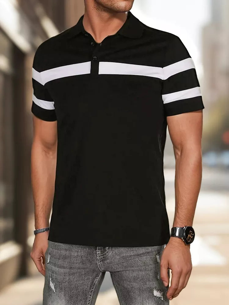 Men's black polo shirt Lima