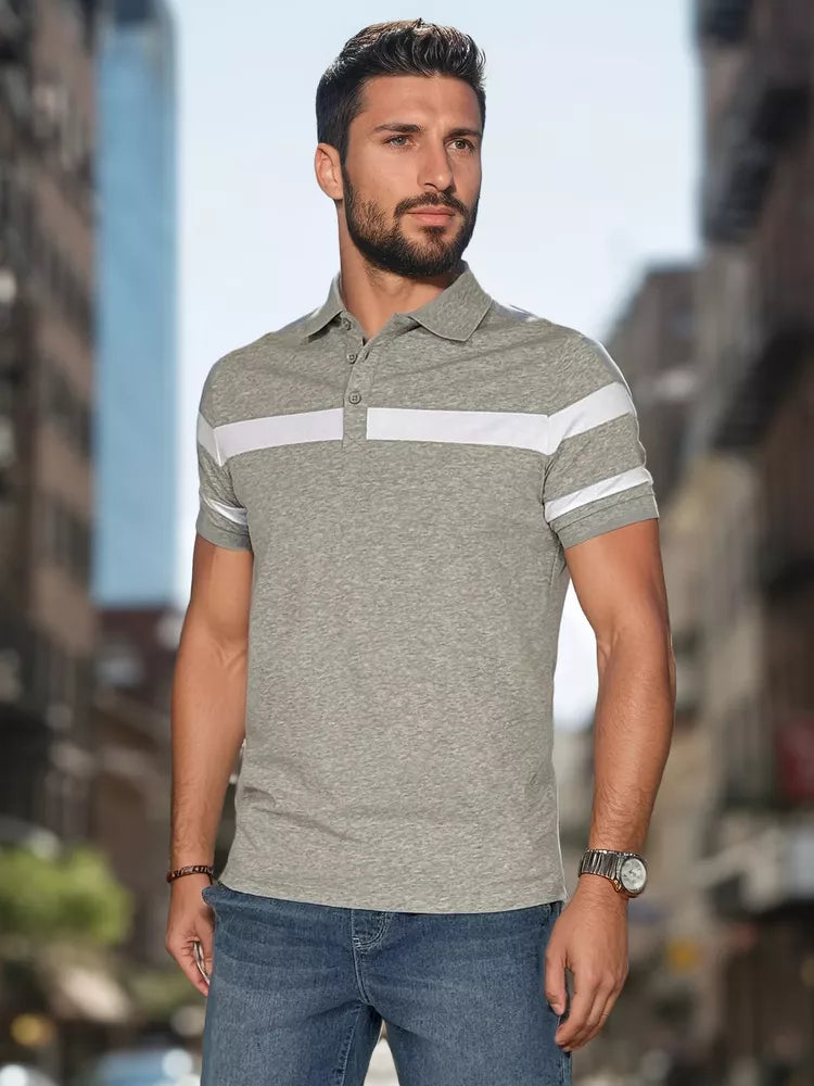 Men's gray polo shirt Lima