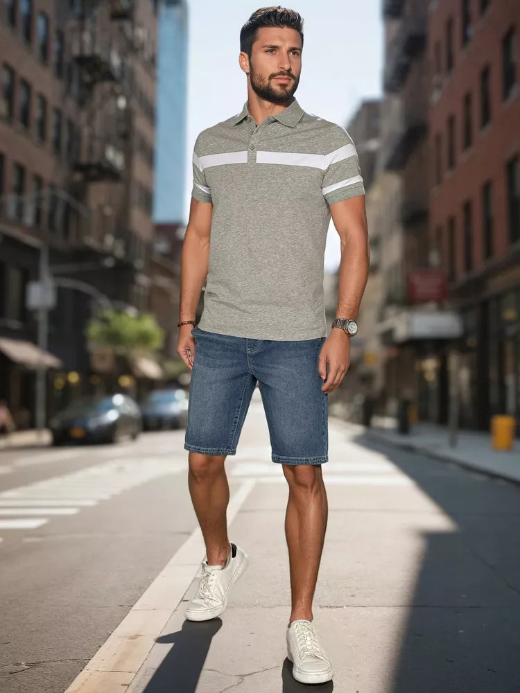 Men's gray polo shirt Lima