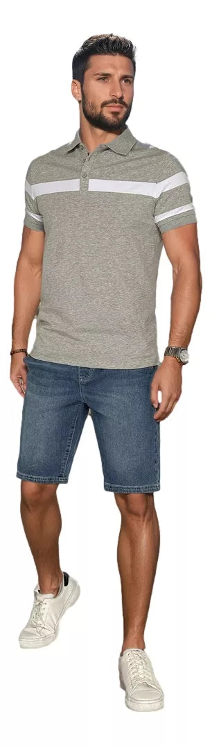 Men's gray polo shirt Lima