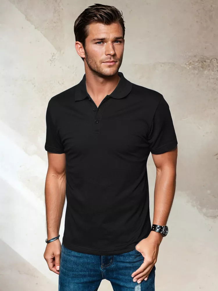 Men's black polo shirt Palom