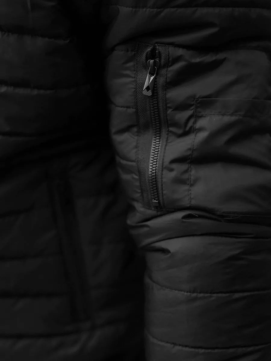 Men's black quilted jacket Minti