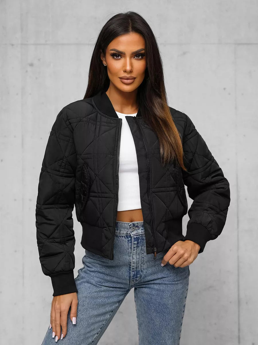 Women's black bomber jacket Morin
