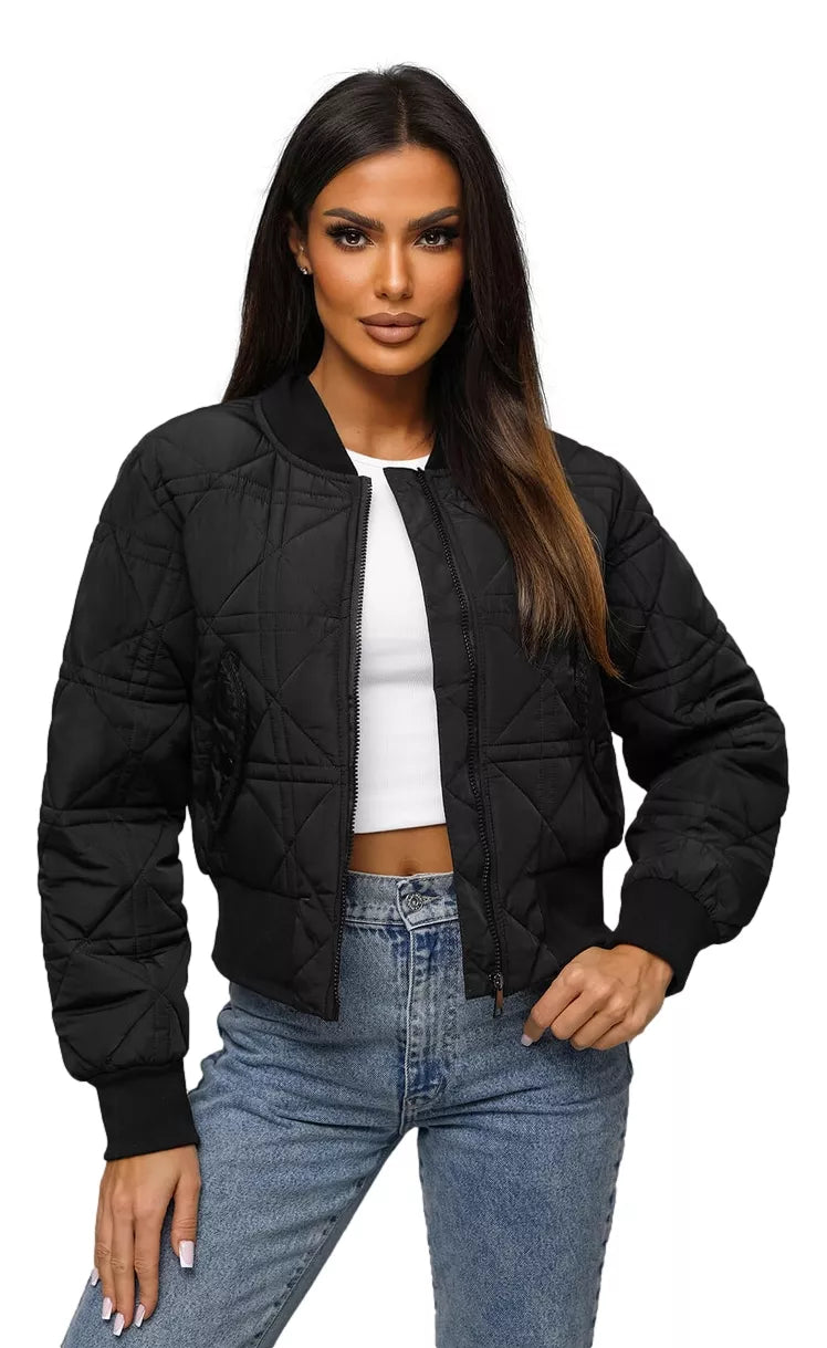 Women's black bomber jacket Morin