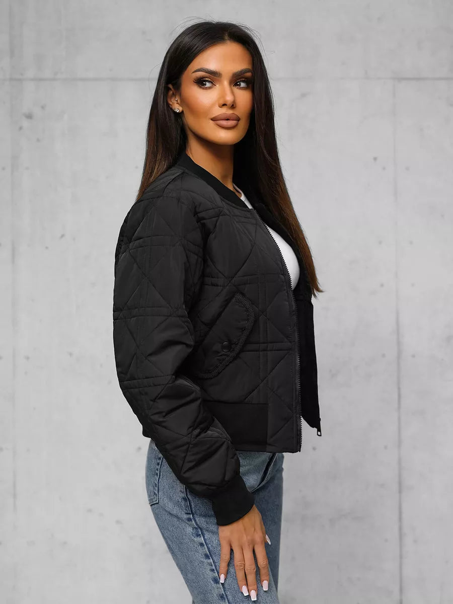 Women's black bomber jacket Morin