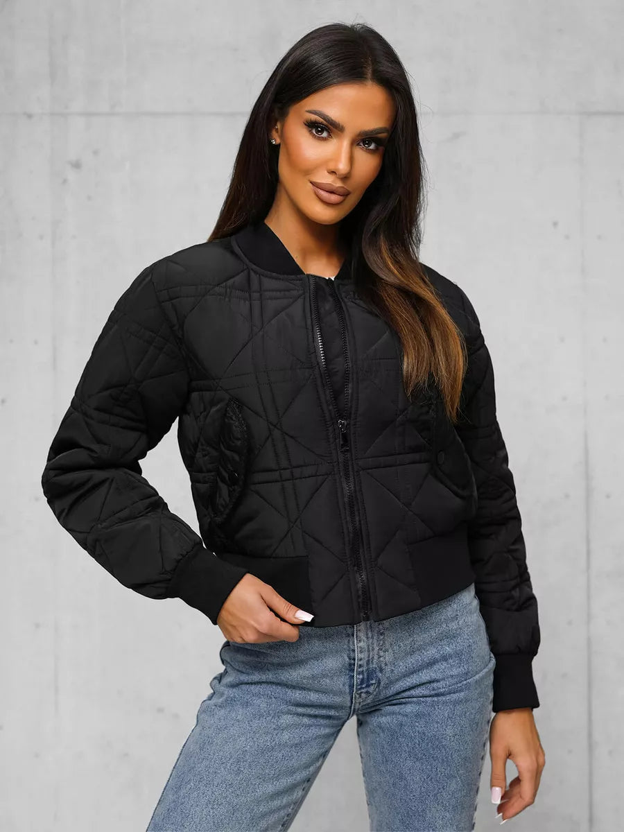 Women's black bomber jacket Morin
