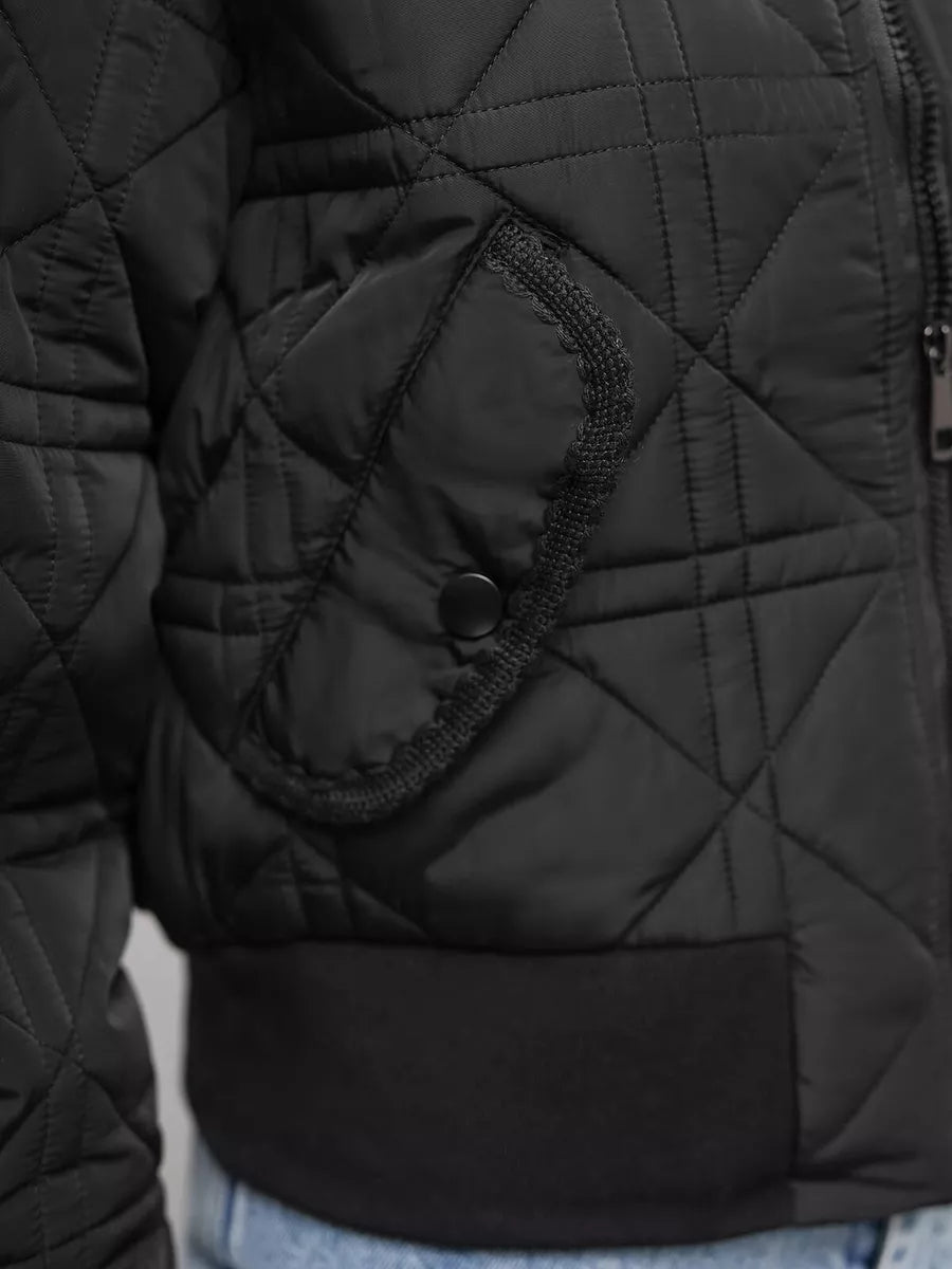 Women's black bomber jacket Morin