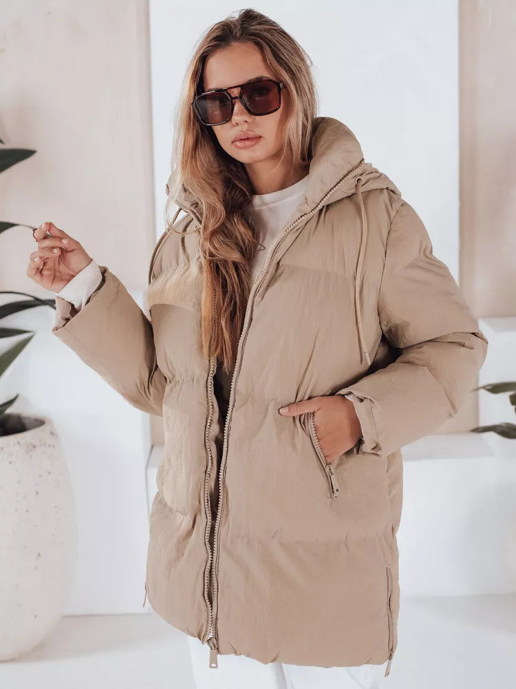 Women's quilted brown jacket Letis