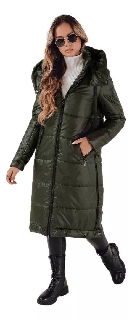 Women's long green jacket Orvit