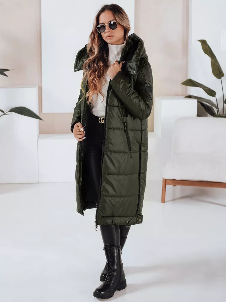 Women's long green jacket Orvit