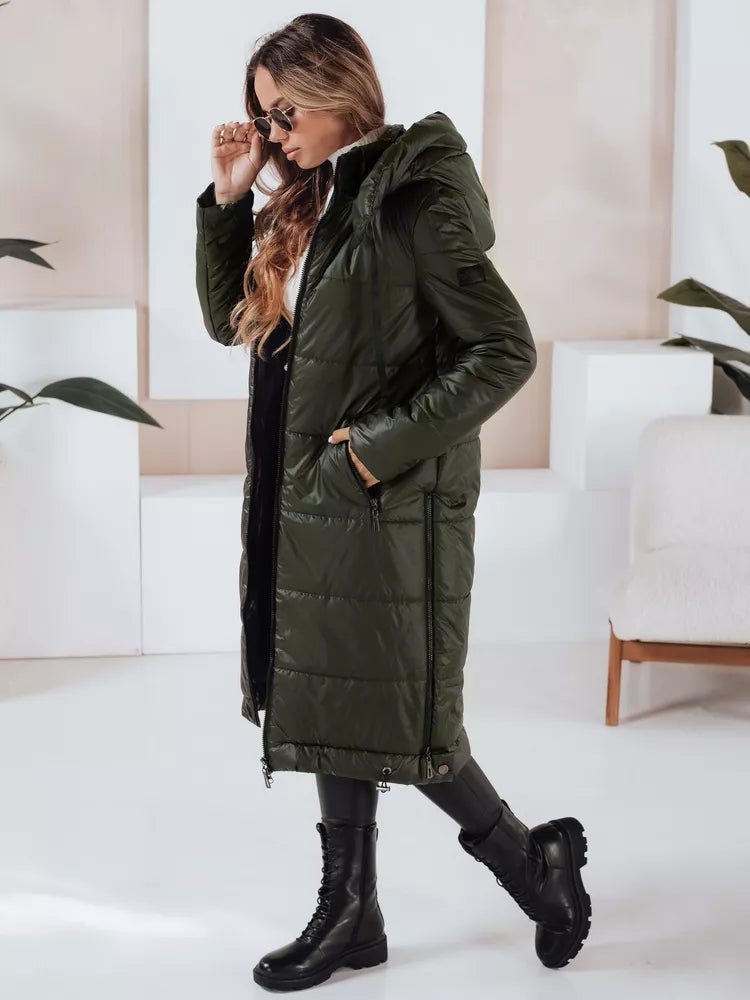 Women's long green jacket Orvit