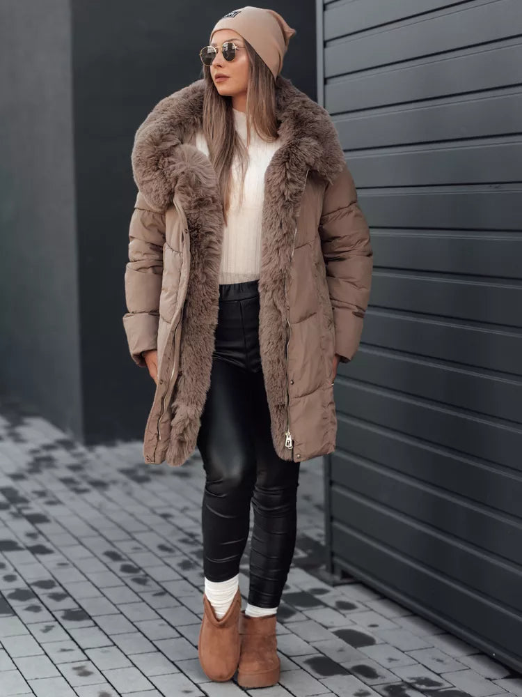 Women's dark brown winter jacket Niki