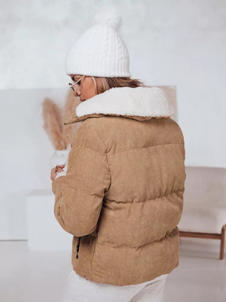 Women's winter light brown jacket Trendy