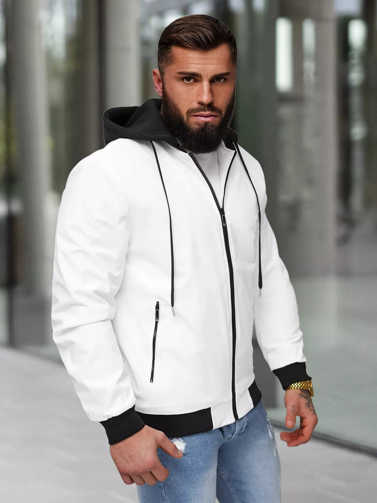 Men's white jacket Sense