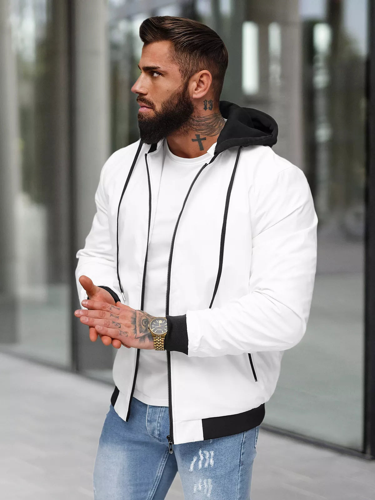 Men's white jacket Sense