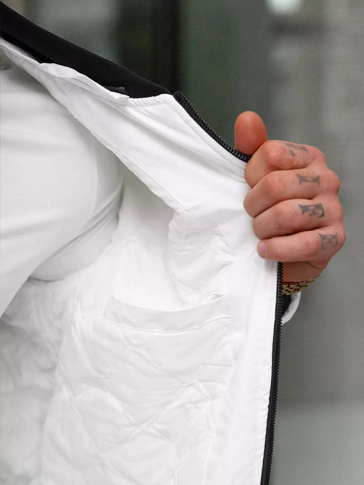 Men's white jacket Sense