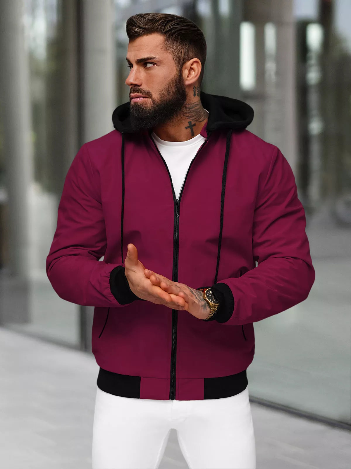 Men's burgundy jacket Sense