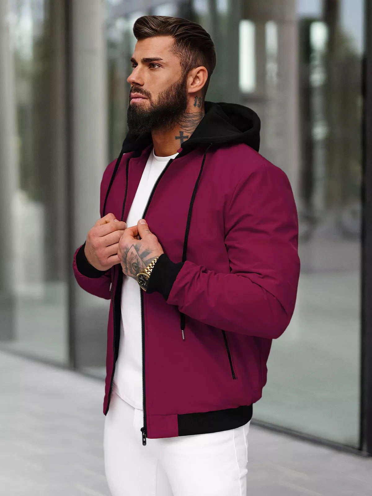 Men's burgundy jacket Sense