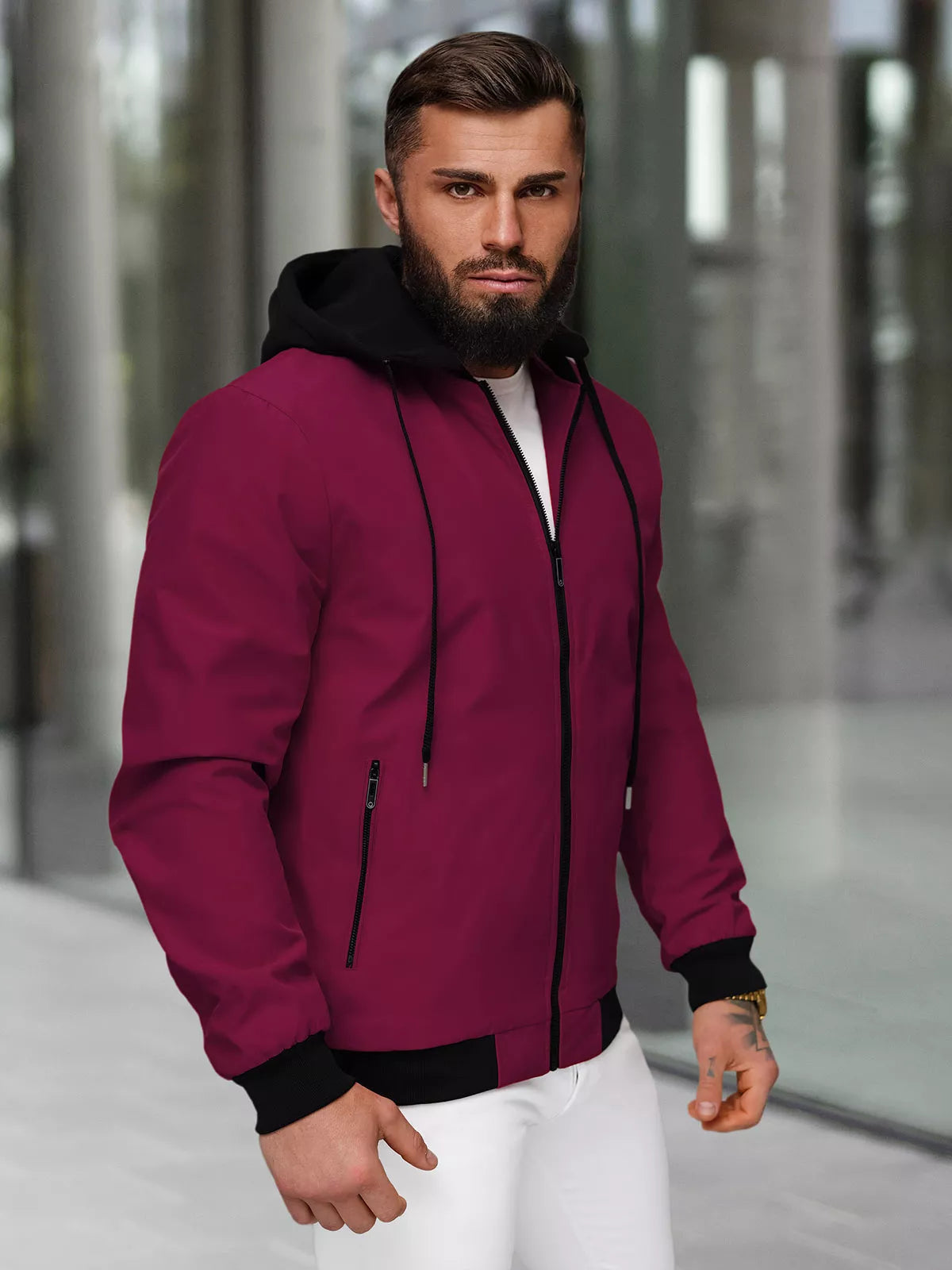 Men's burgundy jacket Sense