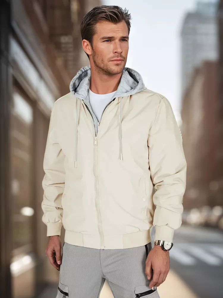 Men's white bomber jacket Edmin