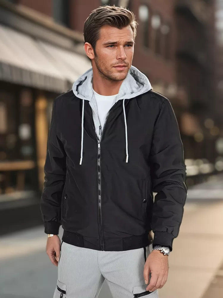 Men's black bomber jacket Edmin