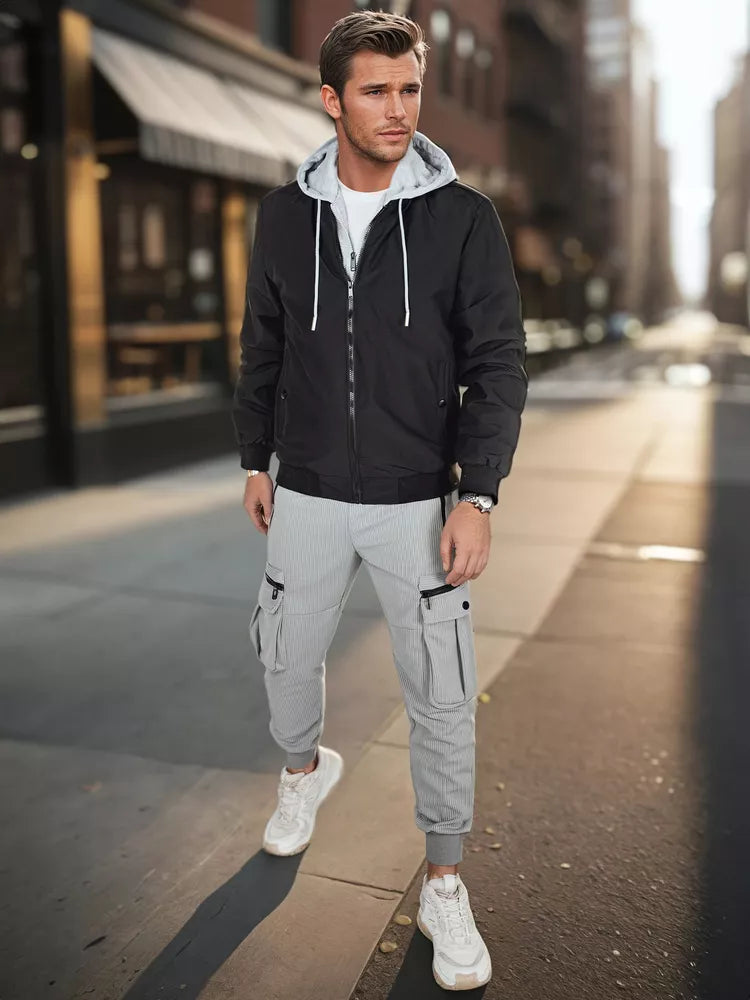 Men's black bomber jacket Edmin