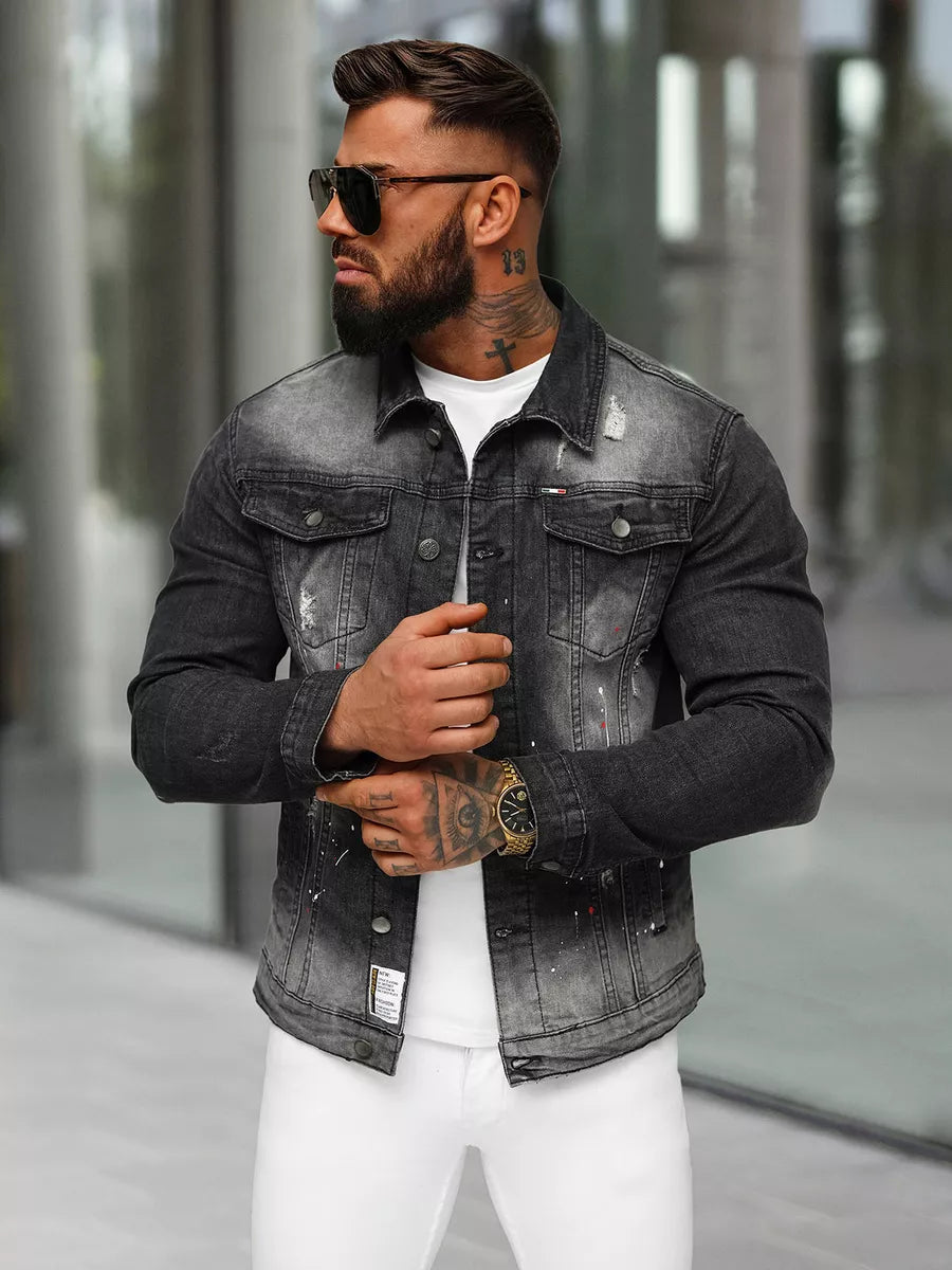 Black denim jacket Onil