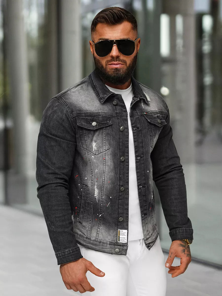 Black denim jacket Onil