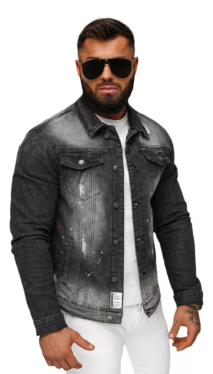 Black denim jacket Onil