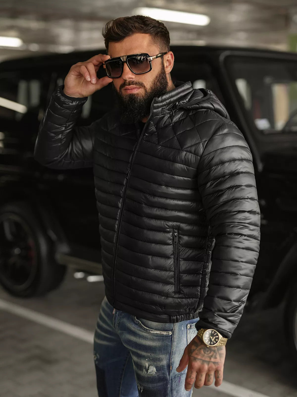 Men's black jacket Astor