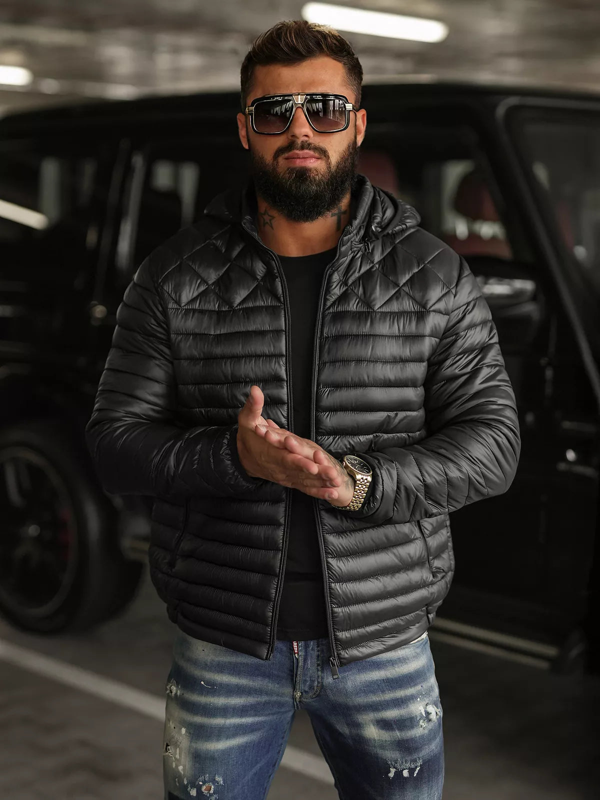 Men's black jacket Astor