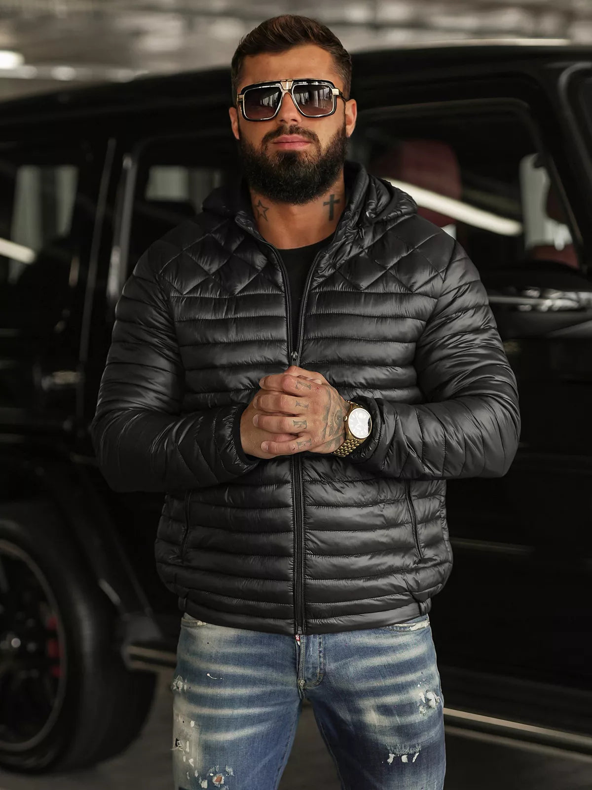 Men's black jacket Astor