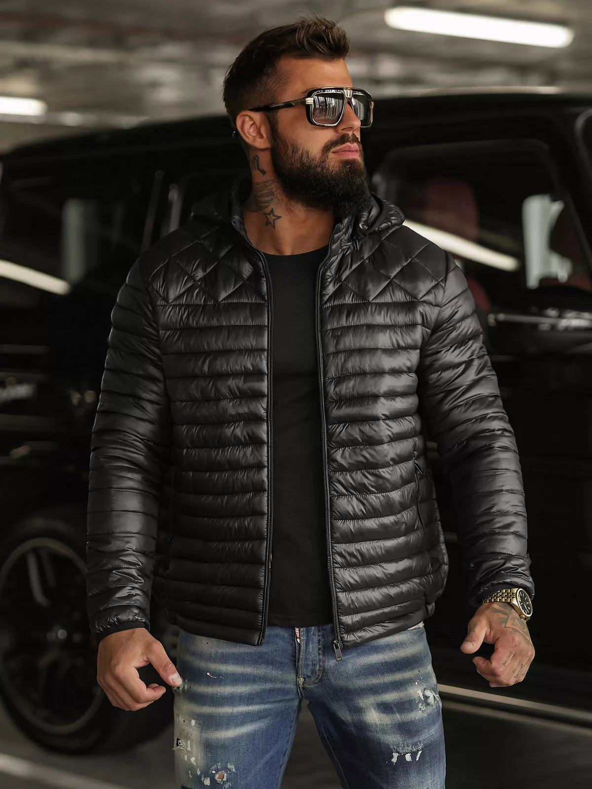 Men's black jacket Astor