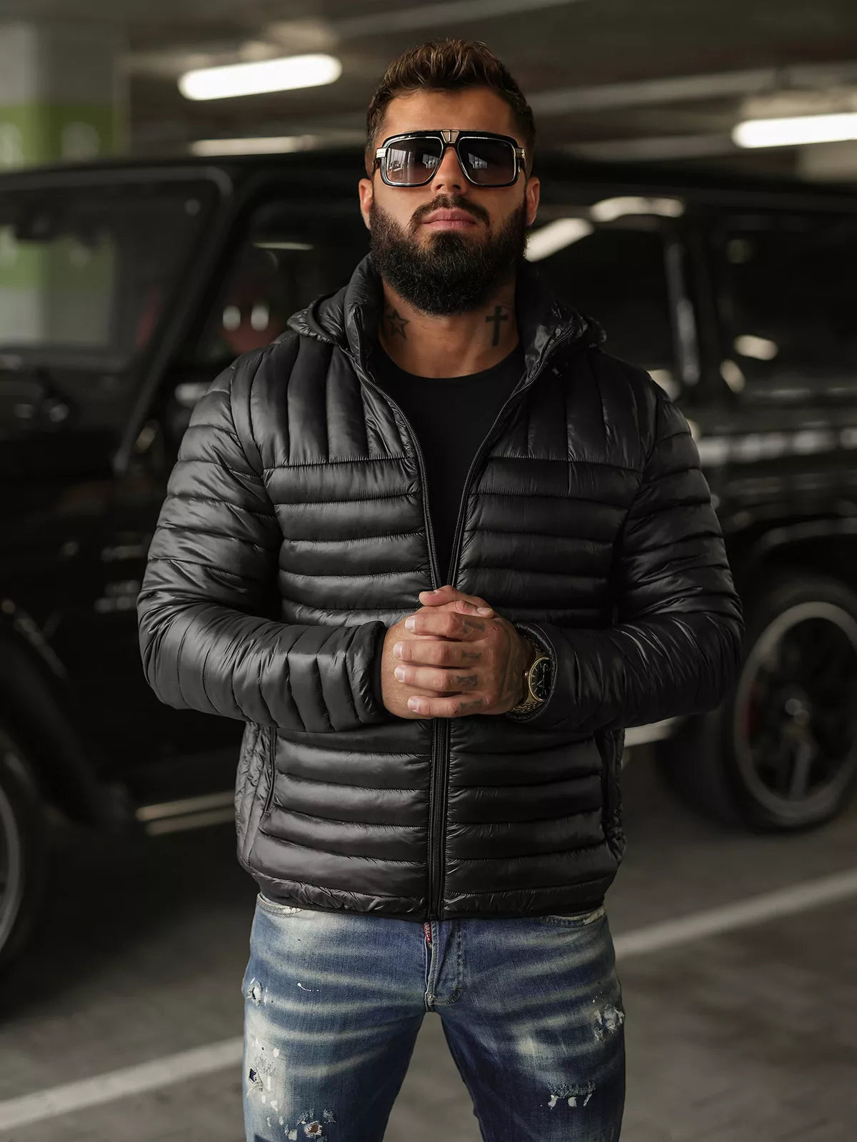 Men's black jacket Einar