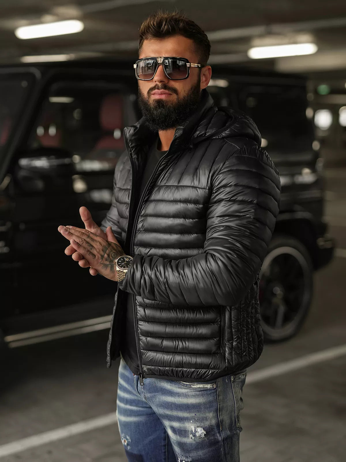 Men's black jacket Einar