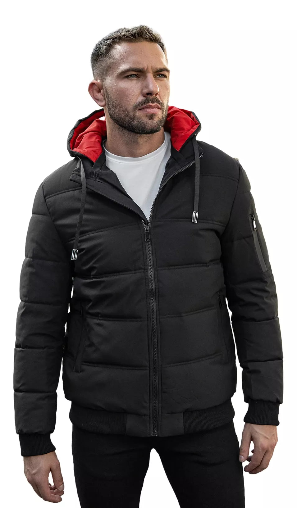 Men's black winter jacket Rock