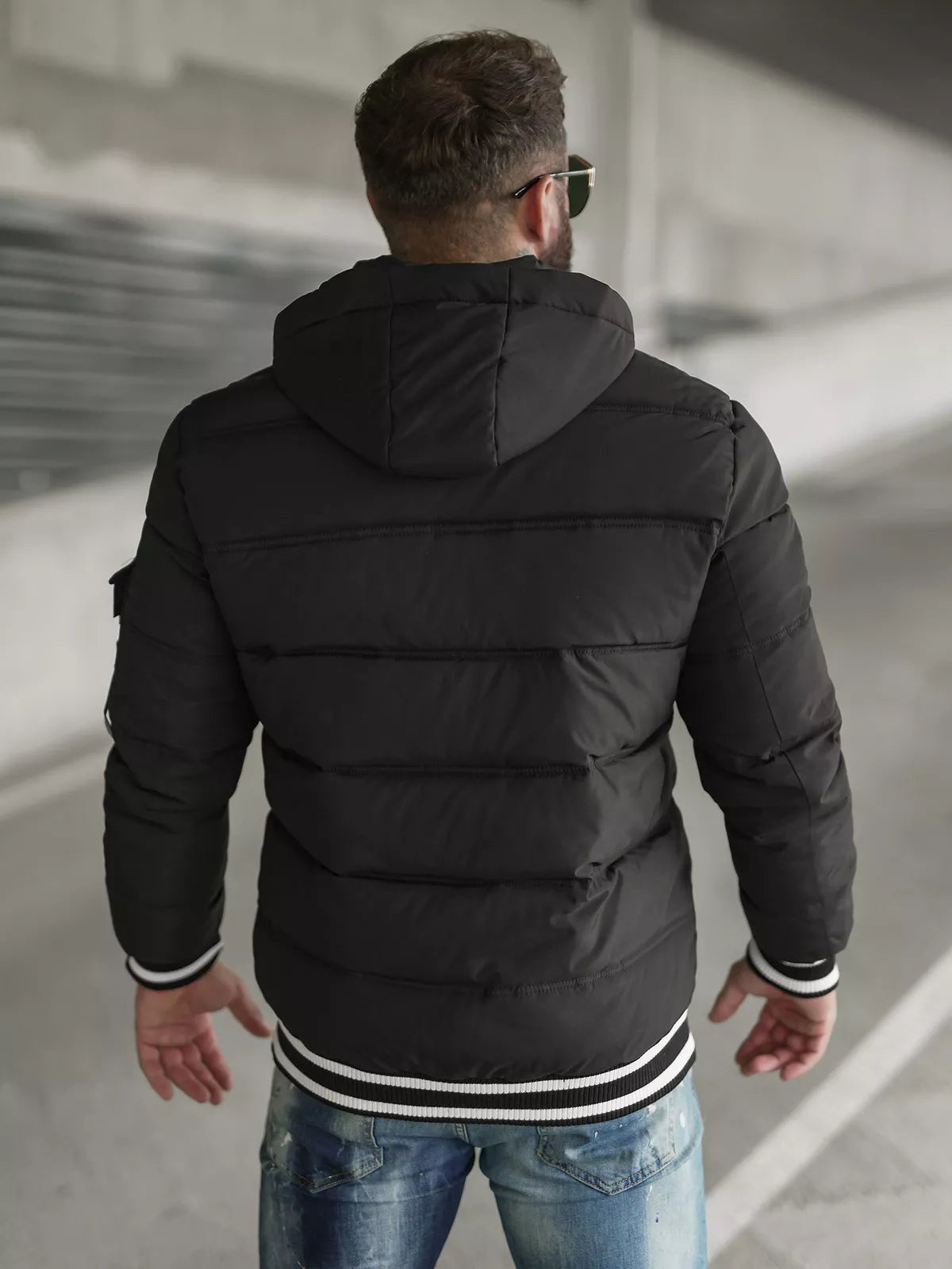 Aibel men's black quilted jacket